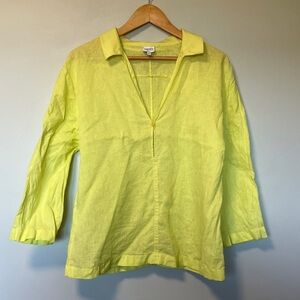 Armani Collezioni Yellow Linen Blouse